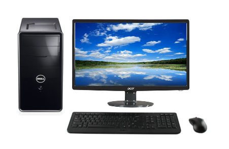 Dell Model Inspiron 620 Desktop. Intel Core i3-2120 4GB RAM 1TB HDD Display 21.5”.