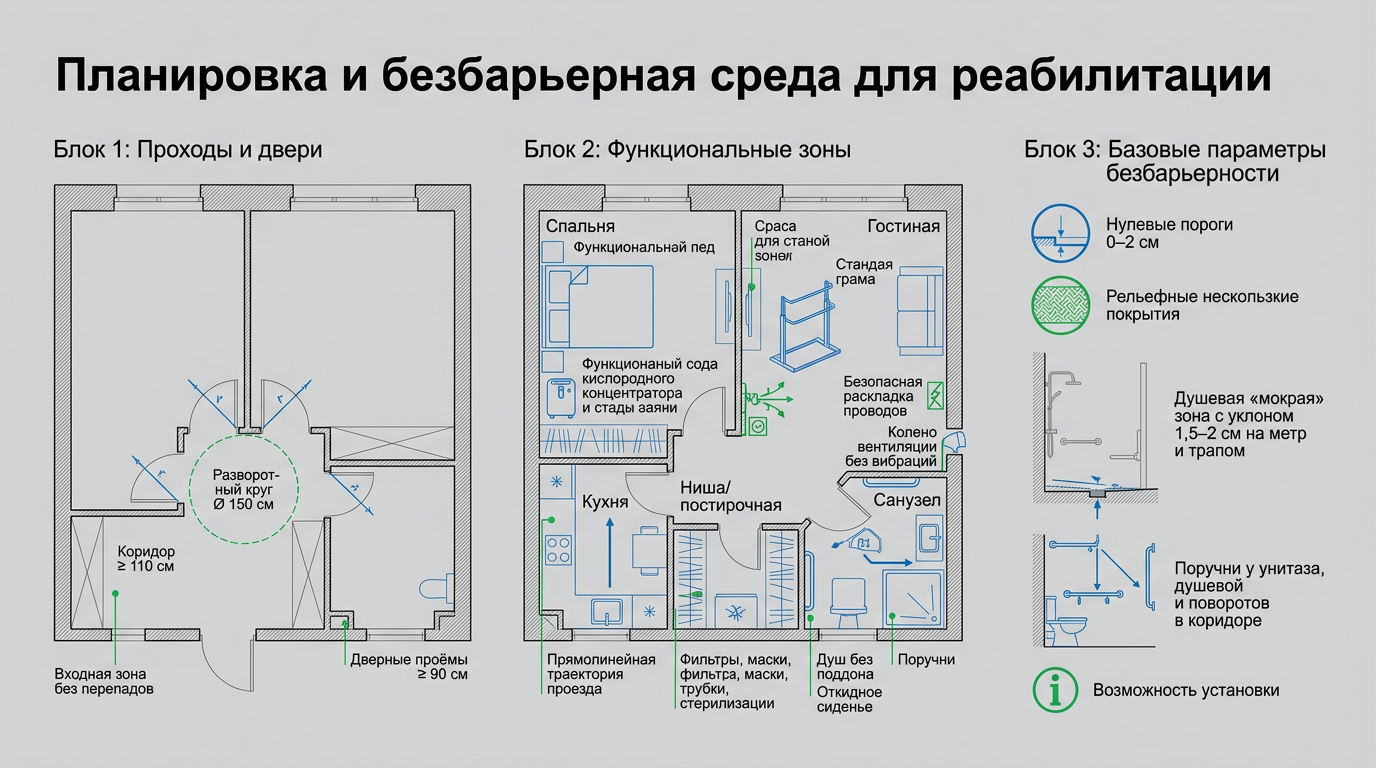 Безбарьерная среда без компромиссов: двери, санузел, подъёмники, поручни